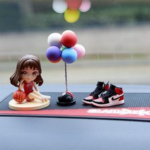 대시보드 슬램 덩크 사쿠라기 꽃길 하루코 자동차 장식 인형 만화 귀여운 그물 붉은 성격 AJ 신발 손으로 만든, [01] aj red toes (접착 스티커 포함)