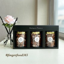 [청아]수제 호두아몬드강정 결혼답례품 돌답례품 백일답례품 조문답례품 명절선물 핑거푸드 단체주문 선물포장, 3개