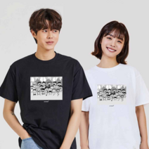 오너클랜 추억사진 디지털프린팅 인쇄티셔츠 반팔티 오버핏