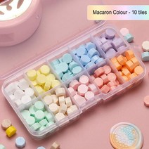 박스형 래커 왁스 팔각형 페인트 씰링 플라스틱 상자 DIY 초대장 봉투 컬러풀한 펠렛 1 봉지/10 개, [25] Boxed 28-10 grid