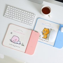 kk 카카오프렌즈 듀얼무선충전마우스패드 고속무선충전패드, 라이언