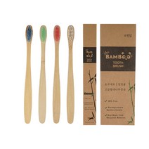 대나무고급칫솔/옥수수고급칫솔 각 4P 1SET(선물증정 및 대량주문 환영), 대나무4P 1SET