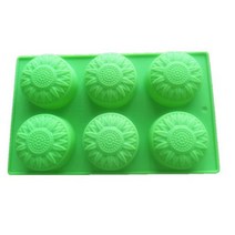 비누만들기 비누키트6캐비티 꽃 모양의 실리콘 비누 금형 아기 발 케이크 푸딩 사탕 DIY 공예 만들기 용품, 01 Green