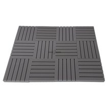 음향사운드디퓨저 스피커흡음판 방음 흡음 베이스트랩 판넬 방음재 103807, 24PACK, GRAY