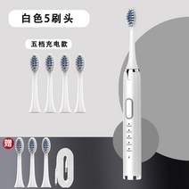 스마트소닉전동칫솔 치아미백 방수 전동칫솔, 화이트+USB브러쉬7