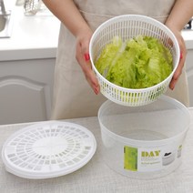 야채탈수기 짤순이 도구 세척 야채 과일 세척 야채 탈수기 야채 건조기 과일 회전 탈수기 토스 샐러드 야채, 한개옵션0