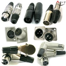 ADIT XLR 마이크캐논 마이크잭 3P 벽부형 라인용 샷시용 젠더 커넥터, AC0096_커넥터