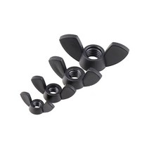 팝너트 블랙 화이트 나일론 윙 너트 손 플라스틱 나비 Wingnut M3 M4 M5 M6 M8 M10 M12, [02] M4  (50pcs), [02] Black