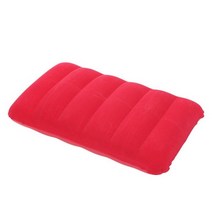 휴대용 접이식 양면 공기 팽창식 베개 여행 비행기 호텔 홈 베개, 40X30cm, bright red