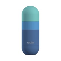 아소부 스텐 진공 보온보냉 텀블러 420ML 오브 파스텔, 파스텔 블루