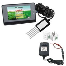 누수탐지기 토양 검출기 온도 수분 함량 PH 전도도 센서 디스플레이 미터 매강아지 변수 수집기 데이터 내출 가능, With US adapter