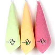 오름바름 공룡 어린이집 고리 수건 40g 31x31cm 핸드타월, 그린, 1매