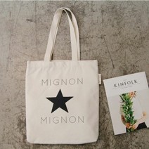 [KT알파쇼핑]mignon mignon 미뇽미뇽 별스티치 에코백