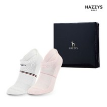 (정품)헤지스골프 여성 포인트 라인 스니커즈양말 선물세트, 24(S)