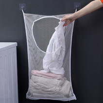 네트형 빨래 수거함 다용도바구니 그물망 지퍼형 분리함 세탁기 정리함 세탁물 바구니, 단품, 단품