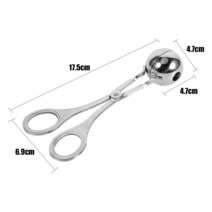 1Pcs Meatball Maker Stainless Steel Meat Ball Maker Mold DIY Ice Cream Fish Meat Rice Ball Gehak, Large, 하나, Large
