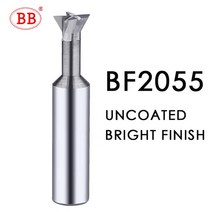 BB 카바이드 도브테일 밀링 커터 CNC 공구 45 60 75 도 6mm 8mm 10mm 12mm 메탈 엔드밀용 텅스텐 스틸 가공, 45 degree, BF2055 Uncoated, 7mm