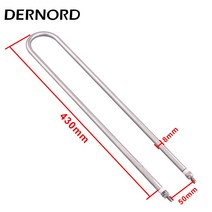 공업용 열풍기 히팅건 DERNORD 에어 히터 220v ctiirc 가열 요소 U 형 스테인레스 스틸 304 관형 오븐 사우나 용 300w / 600w 1000w, 05 800w L430mm