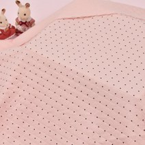 태백섬유 대폭 무형광 면 양면 퀼팅 다이마루 아기 원단 누빔 천 삼중지 미니 도트, 연핑크(B이삼)