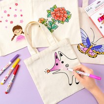 민화샵 미니 에코백 만들기 (7종) diy 에코백 다용도가방꾸미기 패브릭만들기 색칠하기 나염 나만의 가방만들기 다용도가방 패브릭공예, 민화 미니 에코백_나비