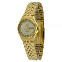 Orient FNQ1S001C 여성용 골드 톤 트라이 스타 골드 다이얼 오토매틱 시계