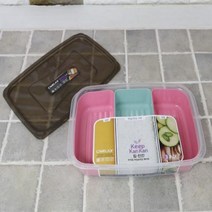 이국주 육전통 3칸 나눔통 반찬통, 2000ml
