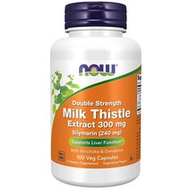 밀크씨슬 더블 스트랭스 300mg 실리마린 나우푸드 100 200캡슐, 200 Veg Capsules