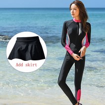 바다수영슈트 웨이크복 3미리 제트스키 수영강사 프리다이빙 슈트 수트 웨이크보드 서핑 복장, L, 협동사, 레드 추가 스커트