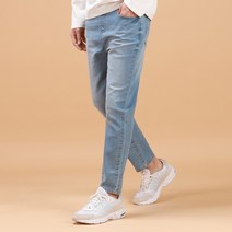 후앙스 데일리 허리밴딩 스판 워싱 테이퍼드핏 데님 팬츠 GZCP-4930