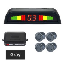 차선이탈경고장치 자동차용품Hippcron-자동차 LED 주차 4 센서 키트 22mm 역방향 레이더 사운드 경고 표시, 04 Grey