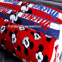 텍스월드 Mickey Mickey(단면타올지-Terry 62인치 컷트지), Mickey Mickey(단면타올지-Terry/레드바탕)-[#239]
