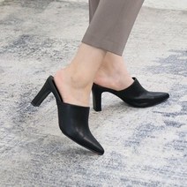 브이와이 여자 킬힐 두꺼운굽 슬리퍼 데일리 슬리퍼