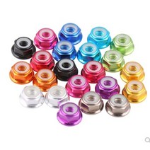 10pcs 알루미늄 플랜지 나일론 잠금 너트 m2 m2.5 m3 m4 m5 m6 모터 나사 삽입 자동 CW for RC, 02 M4  10pcs_02 light blue