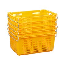 [공룡플라스틱]플라스틱 운반상자특대A 5개 묶음, 운반특대A 5개(노랑(신재))