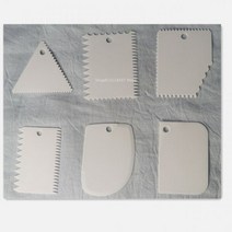 도예 조소 도자기 예술 플라스틱 스크래퍼 긁개 핸들 피스 부드러운 점토 칼 도구 폴리머 클레이 텍스처 1세트, 6pcs-White