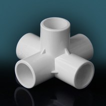 DIY 파이프 PVC 커넥터 조립 용품 5구 32mm 화이트