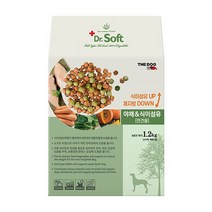 1.2kg 더독 닥터소프트 야채&식이섬유 비만강아지 저지방 체중감량 사료