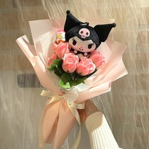 로맨틱앤 인형 꽃다발 산리오 시나모롤 꽃다발 쿠로미 킨더조이꽃다발, 쿠로미 핑크, 1개