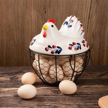 NOD355120 유리병암탉 보관함 모형 바구니 계란 담금주병 실링지