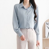 모리스커밍홈 베이직 기본 셔츠카라 블라우스 M2301BL023A
