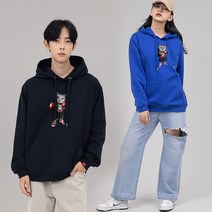 엘라모 빅사이즈 3단 쭈리 H복싱고양이 후드맨투맨