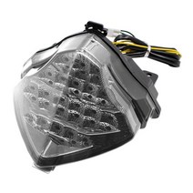 LED 테일 라이트 턴 신호 YAMAHA YZFR1 2004 오토바이 액세서리 통합 깜박이 램프, 04 Clear Style 2