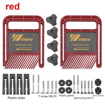 확장 깃털 Loc 보드 세트 다목적 목공 조각 기계 더블 Featherboards mitre 게이지 슬롯 DIY 도구, Red Set