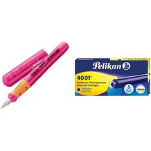 일본직발송 3. PELIKAN 【세트 구입】펠리칸 만년필 A 핑크 펠리카노 JR 카트리지식 정규 수입품 펠리컨, One Size, 핑크, 만년필 + 잉크 카트리지