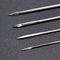 미싱기 재봉틀 삼각형 바늘 지갑 가방 만들기 스티치 레자바늘 후크 재료, 단품