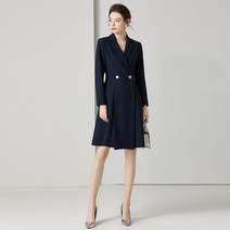 아나운서 원피스 하객룩 첫출근복장 기상캐스터 오피스룩 정장 긴팔 면접 고급 소개팅룩 여성 미시 하객