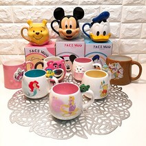 [sunart] 디즈니 친구들 오브제 페이스 머그컵 10종 택1 SAN2581-1, 09.아리엘 SAN3021