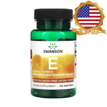 스완슨 네추럴 비타민E 134.2mg 100소프트젤, 비타민E 100소프트젤, 1개, 100개
