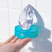 다이아몬드 자석 비누 홀더 비누받침대 케이스 거치대, 1개