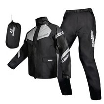 couyor 오토바이 우비 상하의 세트 폭우급방수 라이딩 우의 세트, 그레이